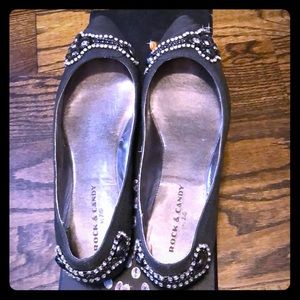 Rock & Candy Zigi Ruble grey suede size m flats